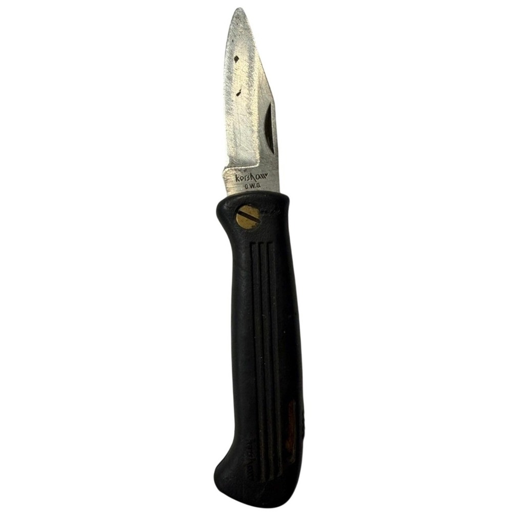 Vintage Kershaw D.W.O. Pocket Knife Black Lockback Folding Blade 3001 Japan
